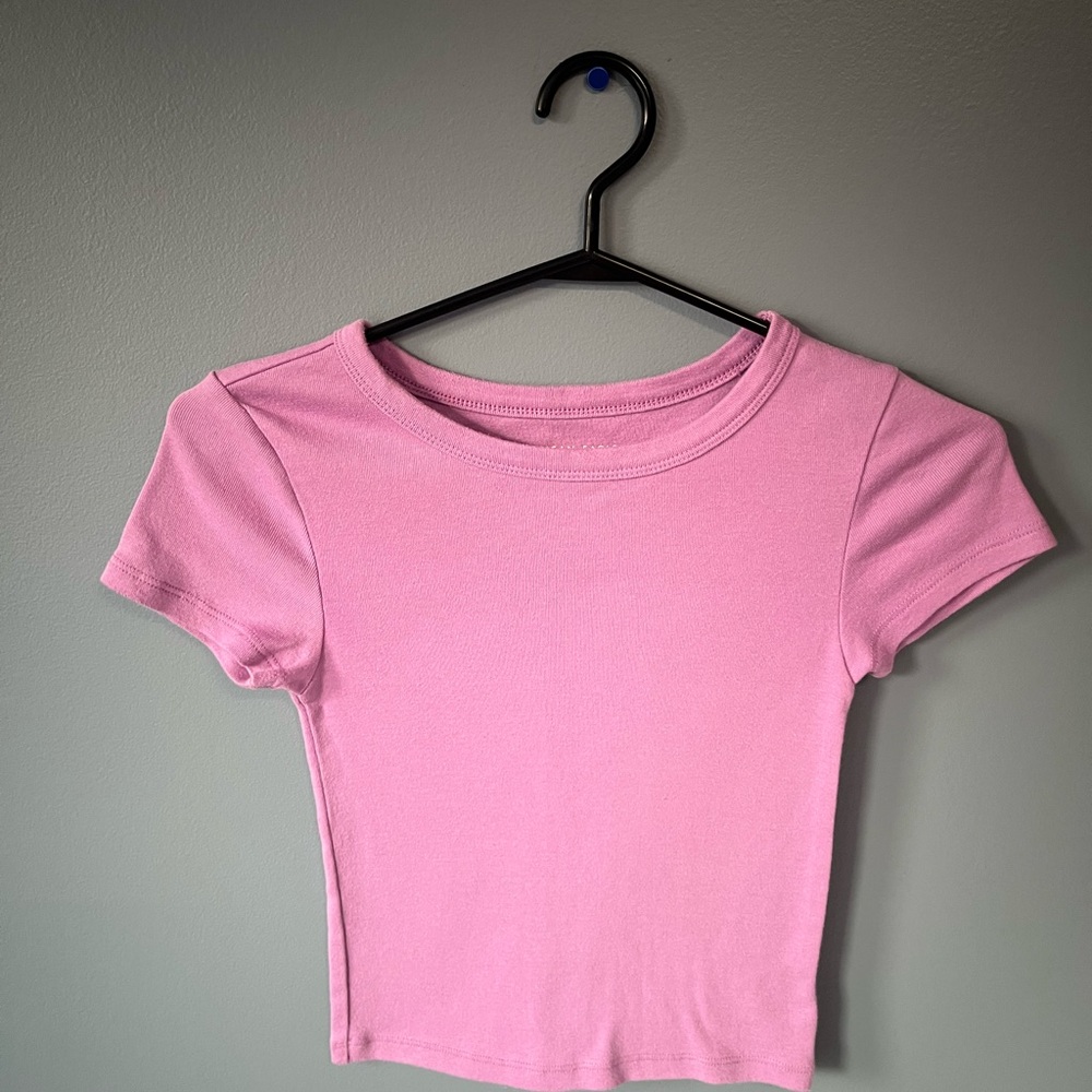 American Eagle Outfitters Light Pink Short Sleeve Tee